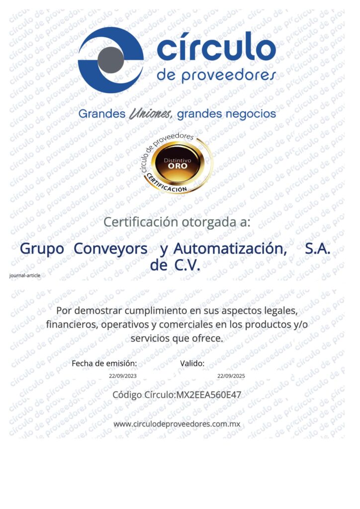 Acerca de nosotros - GRUPO CONVEYORS Y AUTOMATIZACIÓN